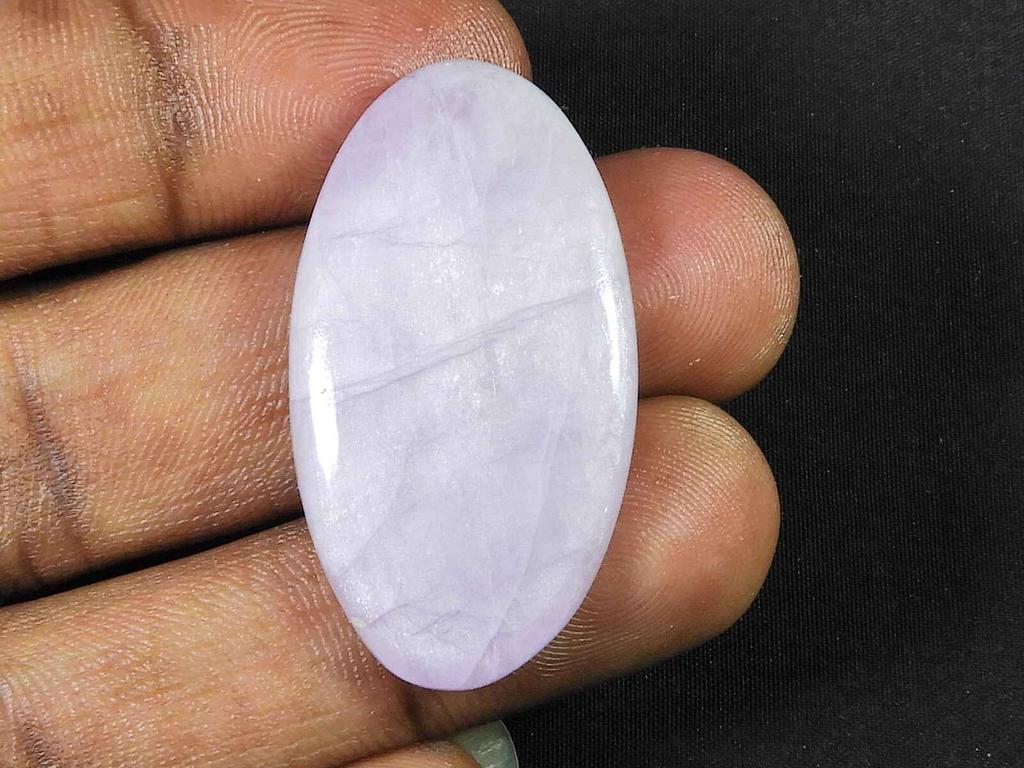 44Cts. Natural Pink Kunzite Oval Cabochon Loose Crytsal Gemstone 21X38X5MM SK-1788
