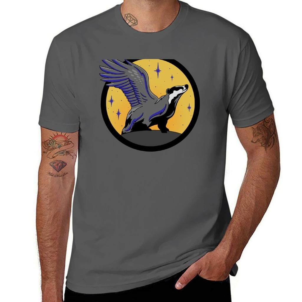 Huffleclaw Eagle Badger Combination House Emblem TShirt Basic Breathable Solid Color TShirt