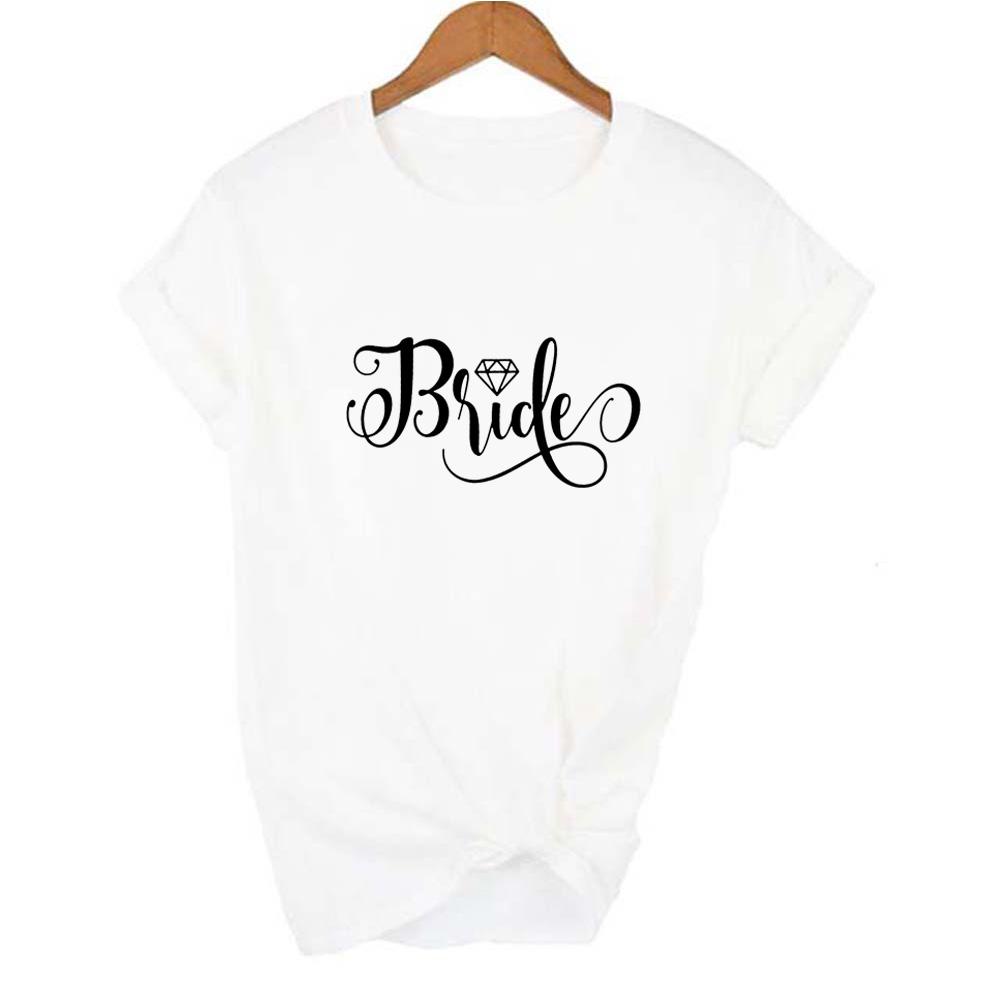 1 Pcs Groom And Bride Wedding Party Clothes Bachelorette Party Couple Matching T Shirt Graphic Tee