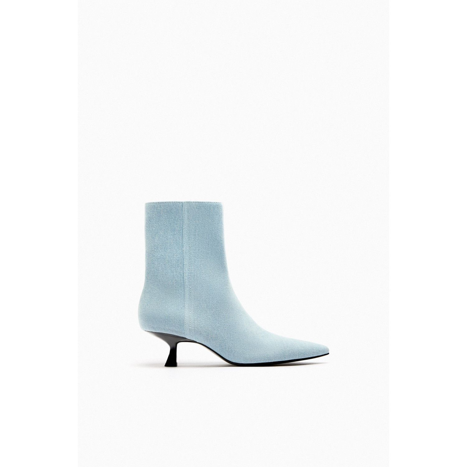 

DENIM KITTEN HEEL ANKLE BOOTS