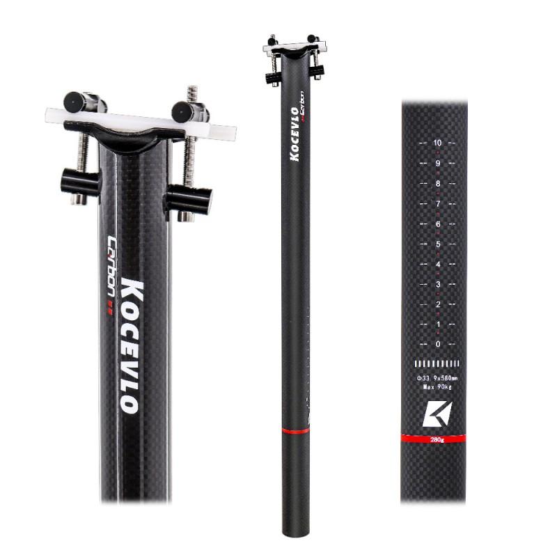 Carbon Fiber Bike Seatpost 33.9 X 580mm Ultra Light 300g Folding Bicycle Seat Tube