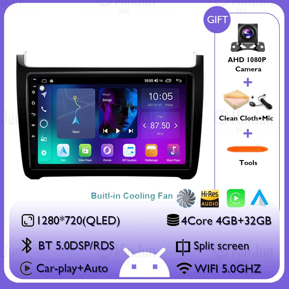 

Автомобильное радио Qualcomm Multimedia для VW Volkswagen POLO 5 2008 - 2017 Vento Wireless Carplay Android 14 Автомагнитола стерео