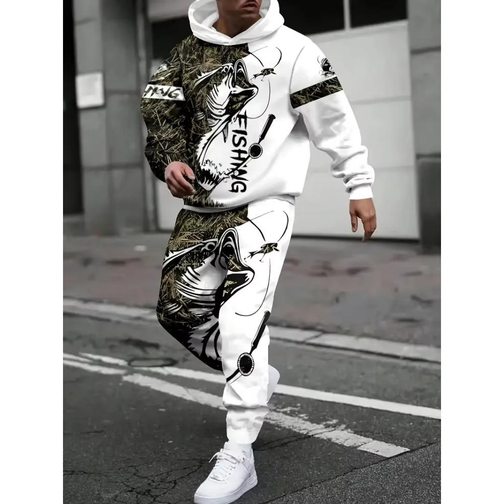 Two Piece Hoodie Pant Sets Animal Wolf Lion 3d Print Set Men Women Fashion Hoodie+Pant 2Piece Sets Tracksuit Suit Sports Comfort