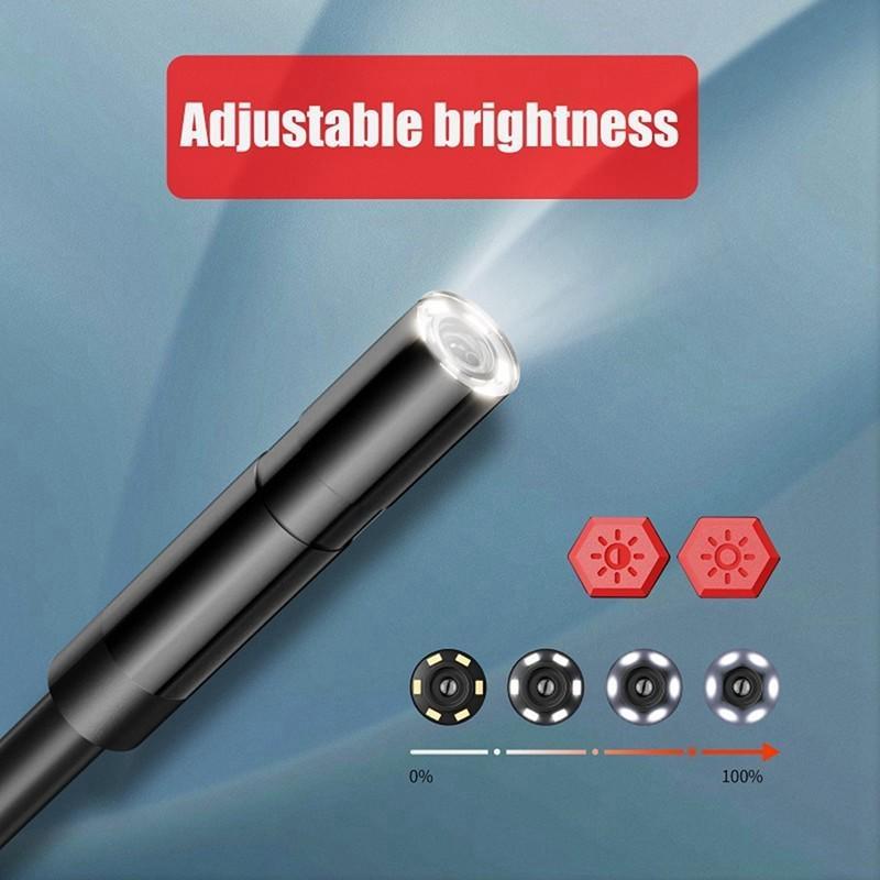 Βιομηχανική οθόνη βίντεο 8mm Κάμερα ενδοσκοπίου 1080P 2,4 ιντσών HD IPS Αδιάβροχη κάμερα επιθεώρησης με 6 φώτα LED