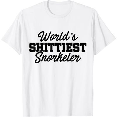 World's Shittiest Snorkeler Diving Underwater Apnoe Diver T-Shirt(1)