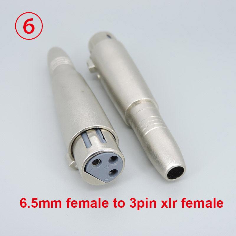 1 buc audio Microfon Metalic 3 pini XLR Tată mamă La 1/4" 6,35 mm 6,5 Mic mono RCA tată mamă Stereo Transformator Convertor Adaptor
