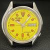 Seiko 5 AUTOMATIC VINTAGE JAPAN 6309A MENS YELLOW COLOR DIAL WATCH A702714-1