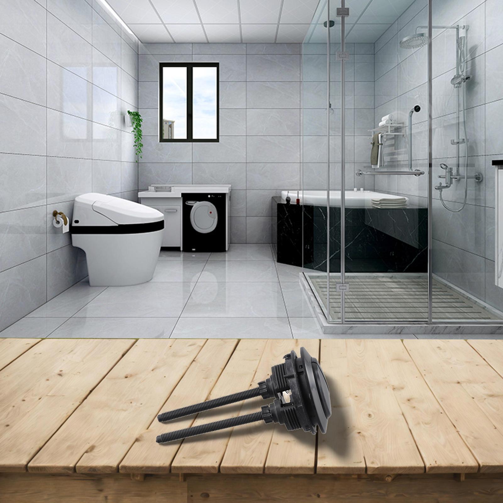 

Modern Design Black Toilet Flush Button with Reliable Dual Flush Feature 58mm