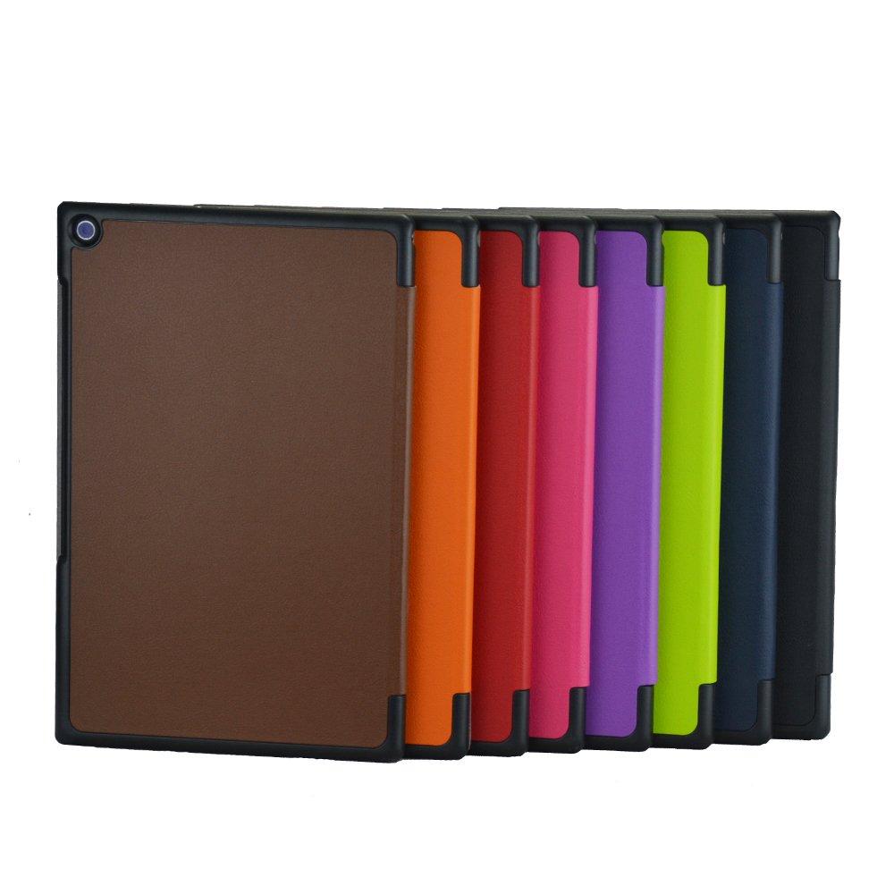 For Xperia Z2 Tablet Case For Sony SGP511 SGP512 Au SOT21 Docomo Case with Stand Magnet Closure PU Leather Case with Sleep Reminder Function [Trocent]