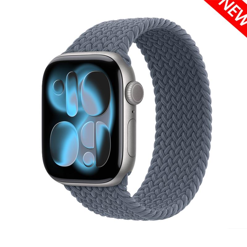 Straps For Apple Watch Bands 44mm 45mm 40mm 41mm 49mm 46mm 42mm Braided Solo Loop Correa Bracelet Iwatch Series 11 10 9 7 8 SE 6