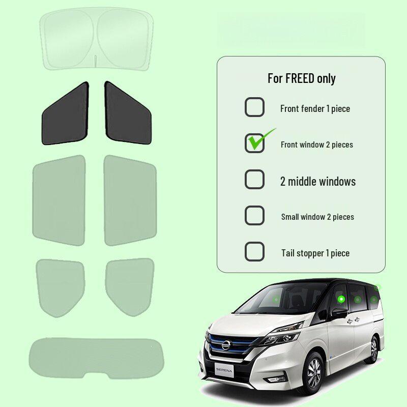 NISSAN SERENA C26/C27 Sunshade & Sun Curtain - Anti-Sun Accessories and Sun Blocker for Car Windows. NISSAN SERENA C27