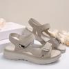 2025 summer new foreign trade large size women's platform beach sandals Velcro buckle polyurethane sole