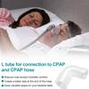 CPAP Hose Elbow Connectors with Clear PVC 90-Degree Design for Redirecting a Breathing Tube Connection at a Right Angle