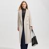 Elegant Lapel Wool Blend Long Coat