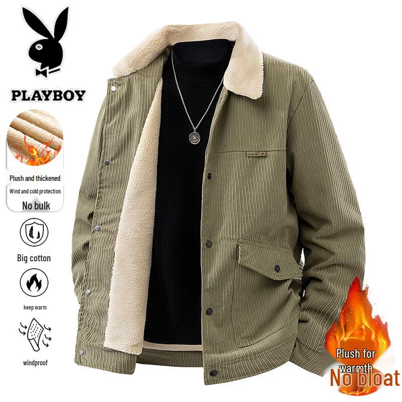 Мужская вельветовая рабочая куртка PLAYBOY L