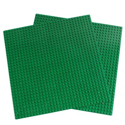 EMY Grundplatte Bauplatten Kompatibel 32x32 Noppen Set mit 2 Stück (Grün)