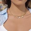 Gold Plated Pendant Necklace Stainless Steel Neck Collar Retro Neck Chain  Fashion Jewelry
