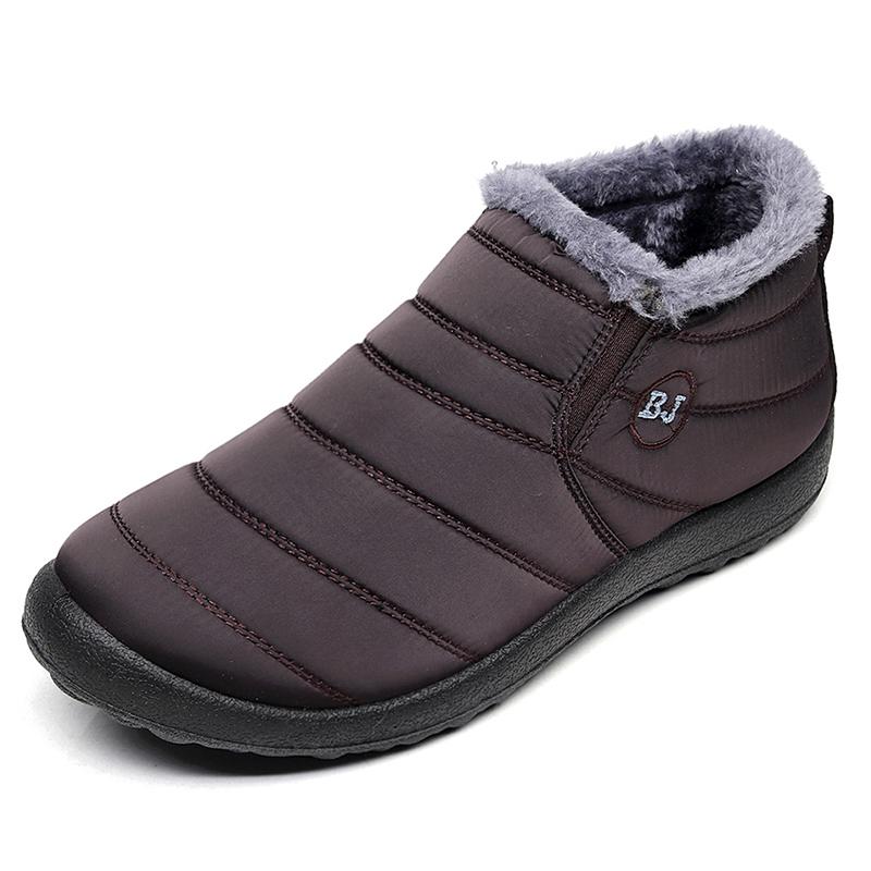 Mode Herrenstiefel Paar Winterschuhe Herren Warme Pelz-Stiefeletten Winter Botas Para Hombre Leichte Wasserdichte Schneestiefel Lässige Stiefeletten
