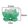 5Pcs Glass Double Hole Lotus Flower Beads Pendant Charm for Necklace Bracelet Earring DIY Jewelry Making