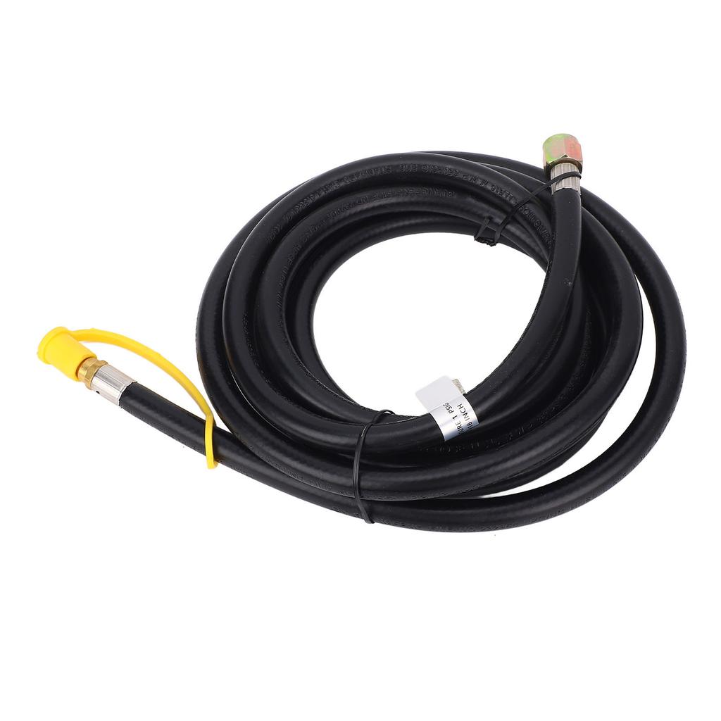 Gas Quick Connect Hose 12ft Length Brass and PVC RV Grill Connector Hose with Elbow Adapter