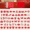 Children's 3D Chinese New Year Paper Cutting Set: Festive Red Paper Window Flowers & Tools