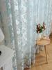 Fresh Floral Bedroom Curtains No Drilling Required French Country Style Window Sheers for Balcony Room Partition