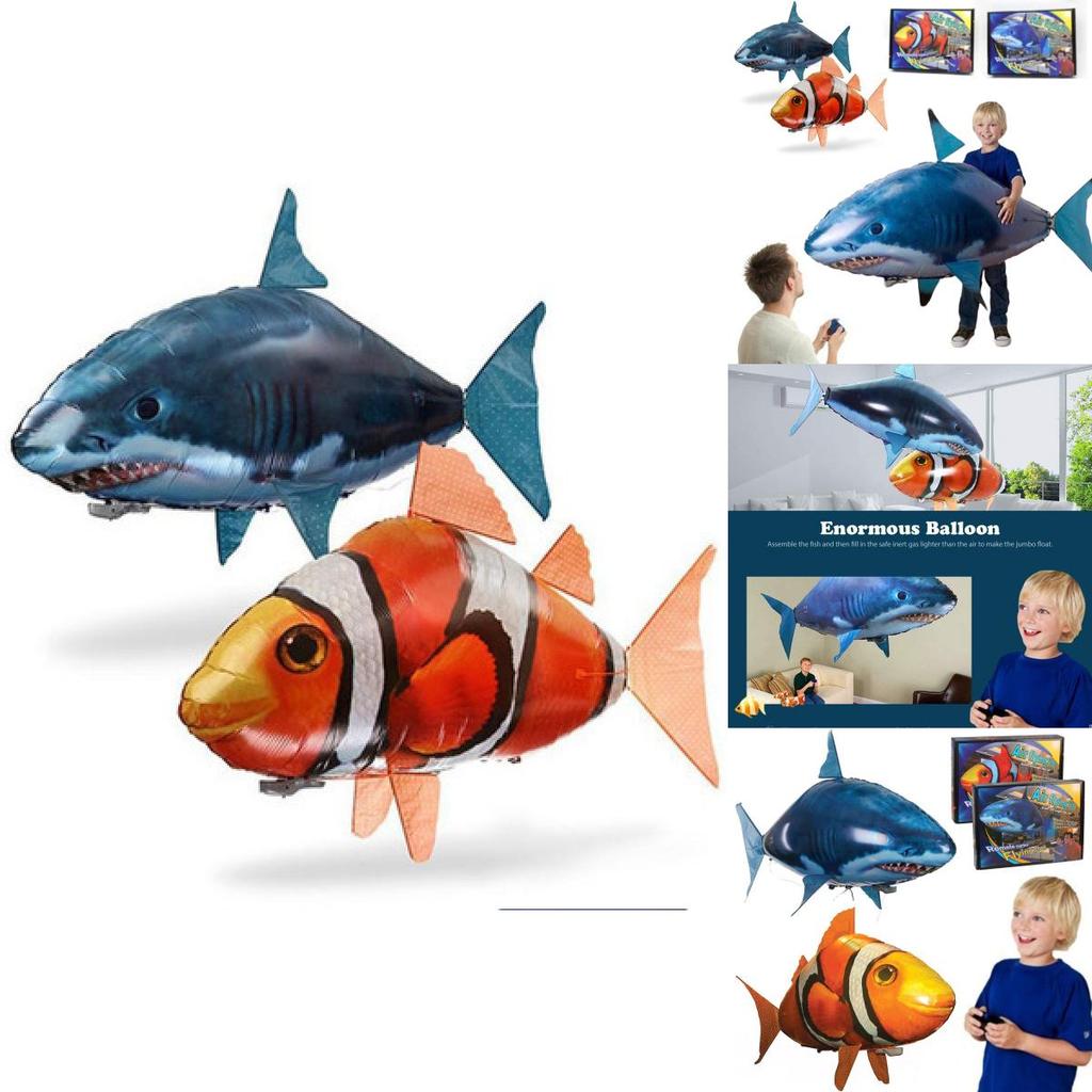 Remote Control Flying Shark Clownfish Balloon Helicopter For Kids Stunning Gift Idea