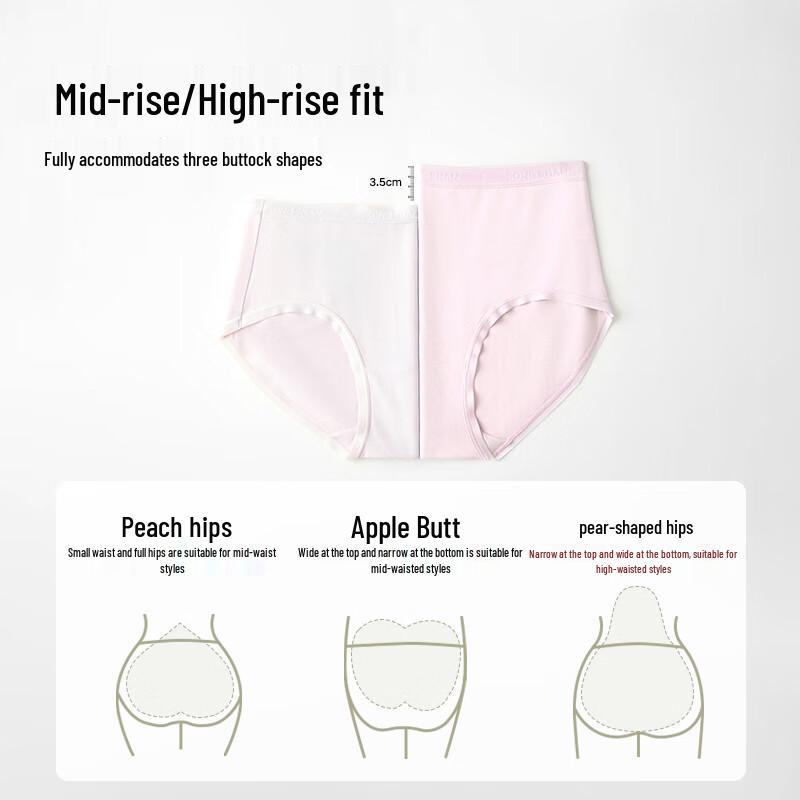 Songshan Cotton Women's Tencel Modal Antibacterial Briefs Multi-Pack