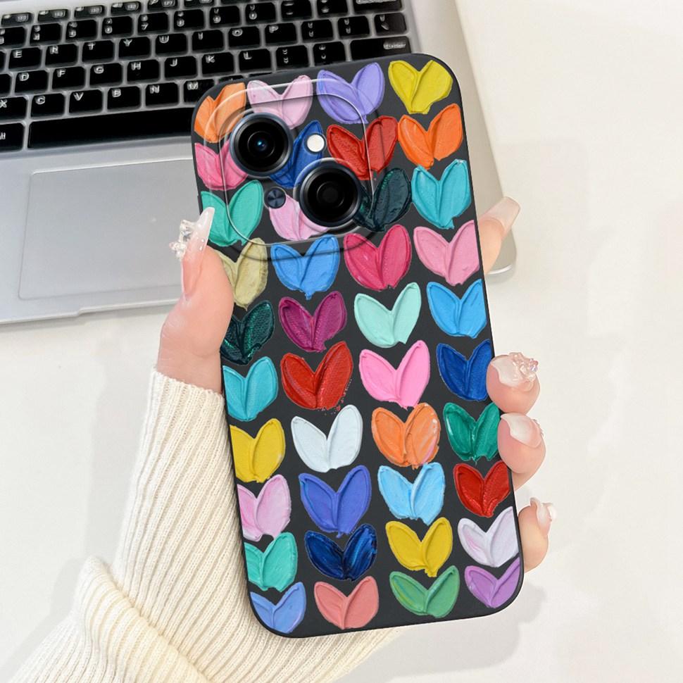 For Tecno Spark Go 1 Case 6.67" Beautiful Flower Painted Cover Soft Silicone Phone Case For Tecno SparkGo 1 Go1 Capa Coque