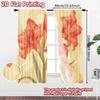 2D FLAT PRINTING 2pcs Curtains (Without Rod) Floral Elegance In Pink April Fools Is Day Festival Chic Print Curtains Polyester