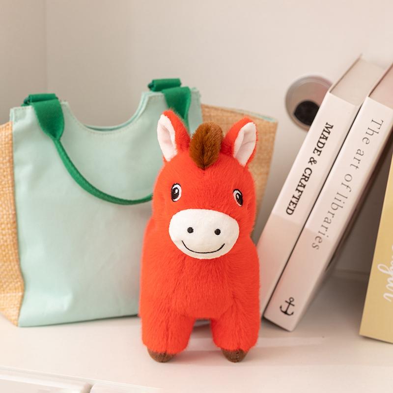 15/25cm Cartoon Cute New Year Horse Plush Doll Pentant Colorful Lucky Horse Animal Stuffed Toy Home Decor Gift For Children