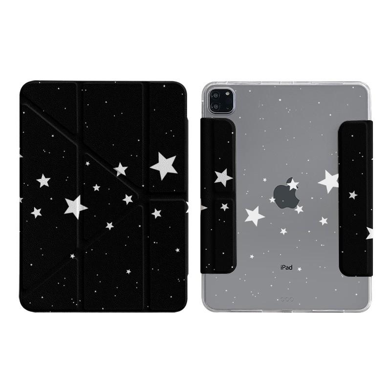 Magnetic Detachable IPad Case With Star Black Background Y-Shaped Stand Pen Slot Air Mini Pro 11