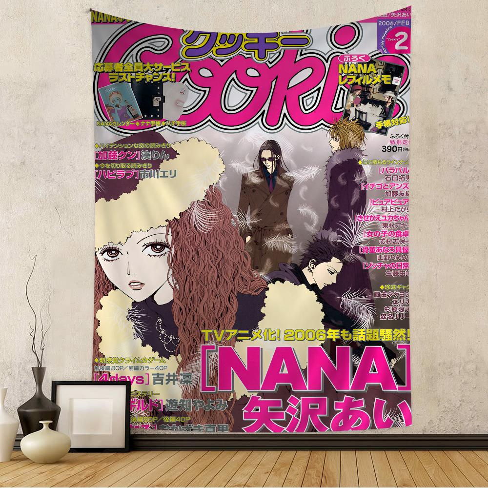NANA Anime Manga Tapestry Iconic Band Characters Manga Print Wall Hanging Ideal for Bedroom Decor Anime Music Fans