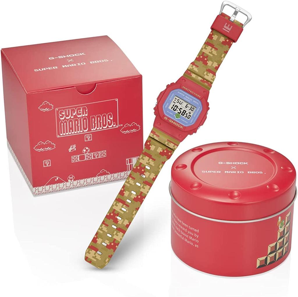 CASIO G-SHOCK SUPER MARIO BROTHERS Collaboration Limited Edition Men's Watch Red Blue DW-5600SMB-4