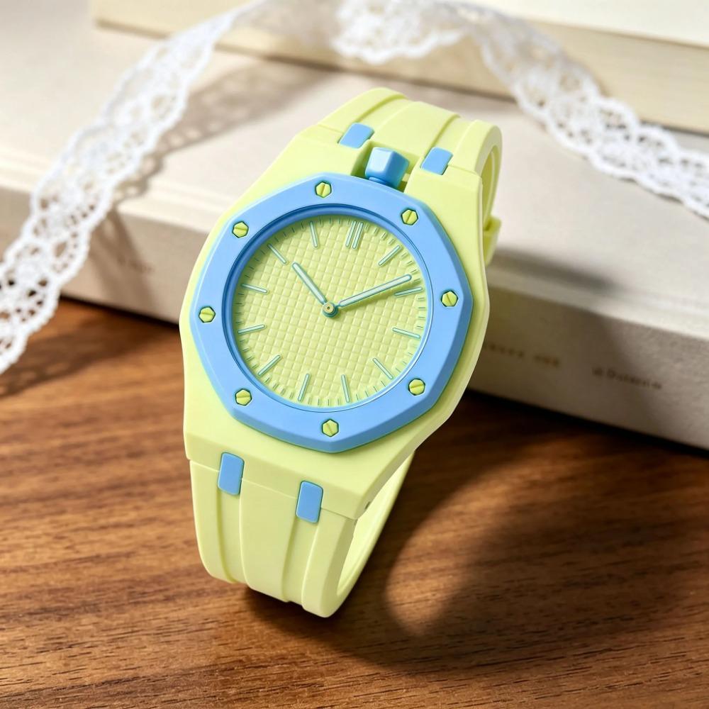 Orologio al Quarzo Unisex con Cinturino Colorato in Silicone per Donna Uomo Moda da Polso