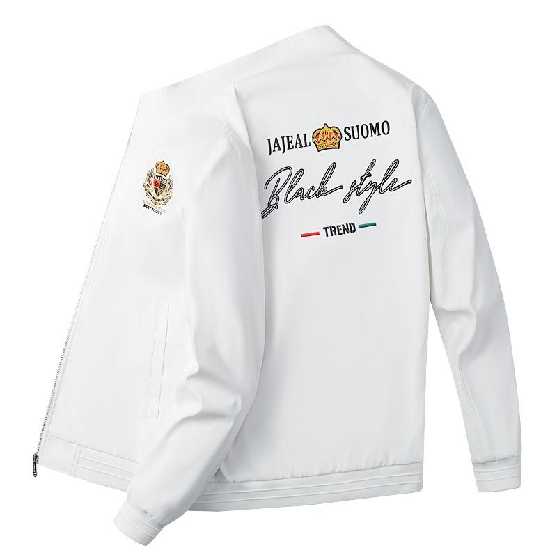 

Вышитая куртка, мужская модная куртка-бомбер с воротником-стойкой XXXXXL