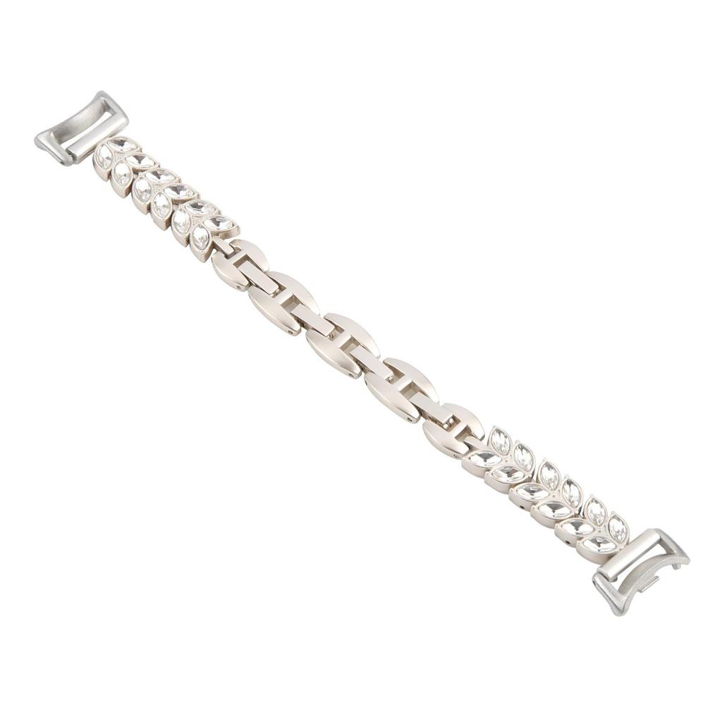 Metal Watch Strap For Xiaomi Smart Band 9 NFC/9/8 Wheat-Shaped Rhinestone Adjustable Wrist Band Replacement Bracelet