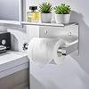 304Stainless Steel Bathroom Paper Holder Toilet Roll Holder No Drilling Wall Mount Wc Paper Phone Holder Home Paper Towel Holder