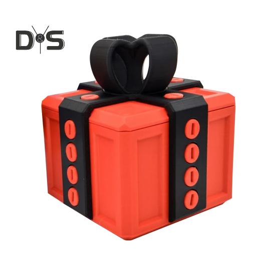 

3D раздражающая подарочная коробка интерактивная головоломка игрушка подарочная коробка с винтами розыгрыш сюрприз подарочная коробка настольные украшения для друзей дети 6 cm оранжевый