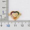 AIBEF Hot Sale  Lovely Heart Rainbow Adjustable Bracelet Bangle Cubic Zircon Chain Bracelet Women Jewelry Birthday Gifts