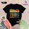 Vintage 1985 Retro T Shirt 41th Birthday Casual For Dad Mom Party Apparel Vintage Fashion Designer Clothes Breathable