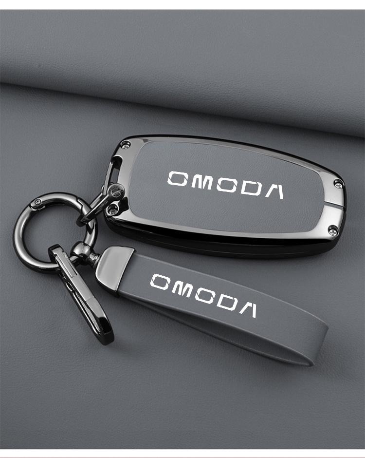 Premium Metal Protective Key Shell with Lanyard for Chery OMODA 5 - Full Coverage Key Case