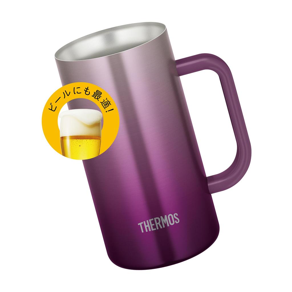 Thermos Vacuum Insulated Mug 720ml Purple Dishwasher Safe Thermos Flask Construction Keeps Hot and Cold Beer Mug PL JDK-721C