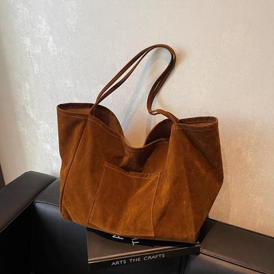 Bolsa Tote Retrô Casual de Grande Capacidade 2024: Bolsa de Ombro Axilar Moderna para Outono e Inverno para Deslocamento