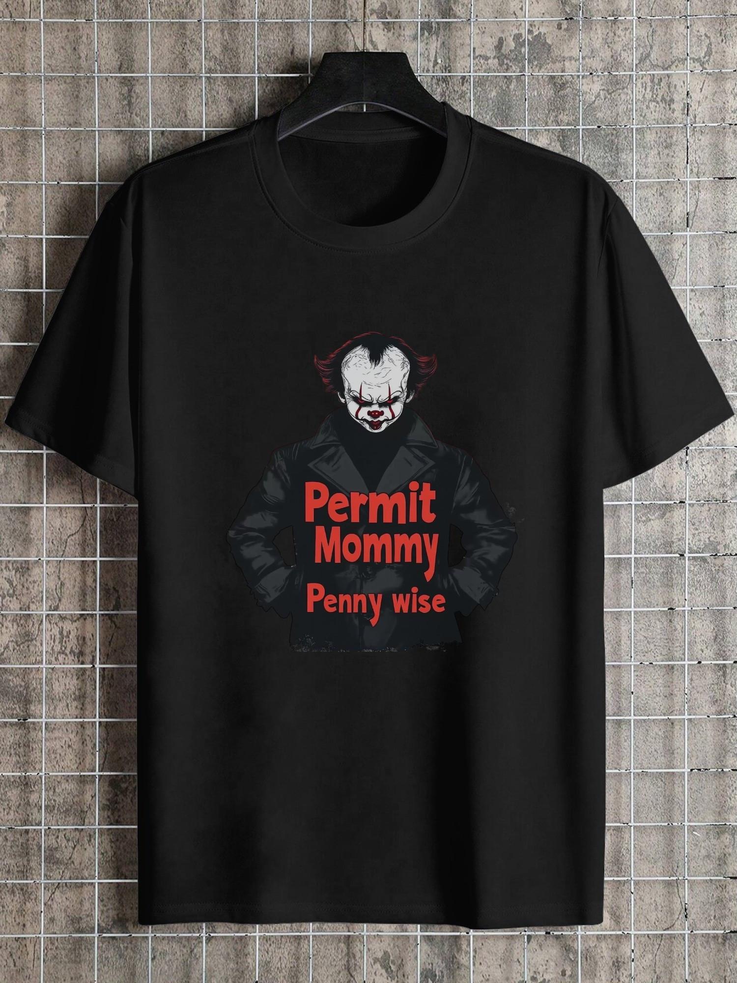 1pc grunge style Permit Mommy Wise T-shirt XXL