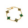 Light Luxury Flower Style Copper Bracelet With Genuine Gold Plating For Women