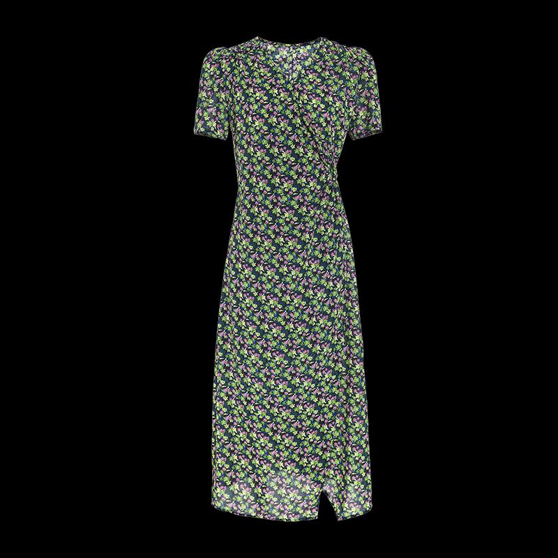 Shetu Women's Fresh Floral Chiffon Midi Dress