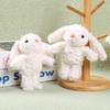 Cute Hanging Ear  Bunny Plush Keychain Long-eared Rabbit Plushie Doll Stuffed Animal Backpack Pendants Women Gift Car Key Chain