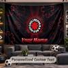 Wall Hanging Tapestry Custom NameRed Hot Chili Peppers Pattern Personalized Printed Fabric Wall Decor