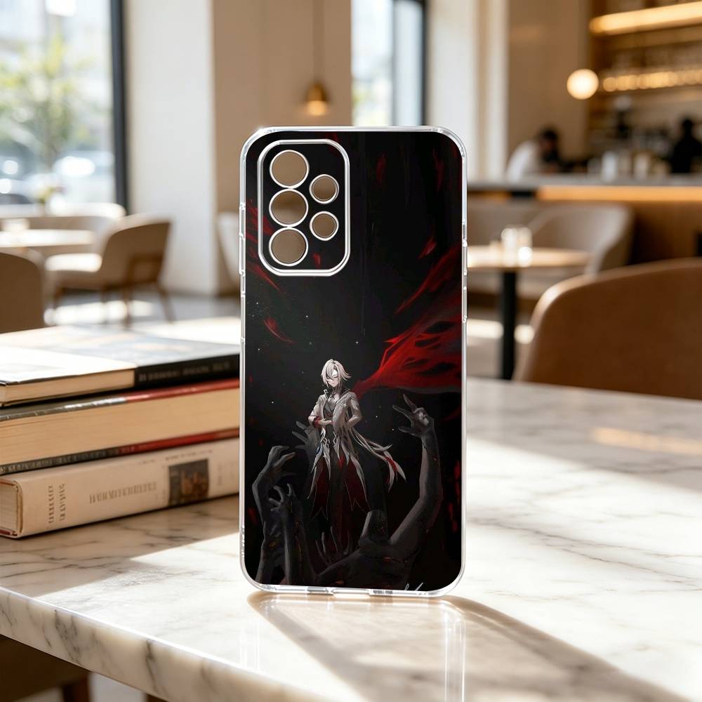 Coque de téléphone G-Genshin I-Impact A-Arlecchino Pour Samsung S25,S24,S21,S22,S23,S30,Ultra,S20,Plus,Fe Couverture Transparente